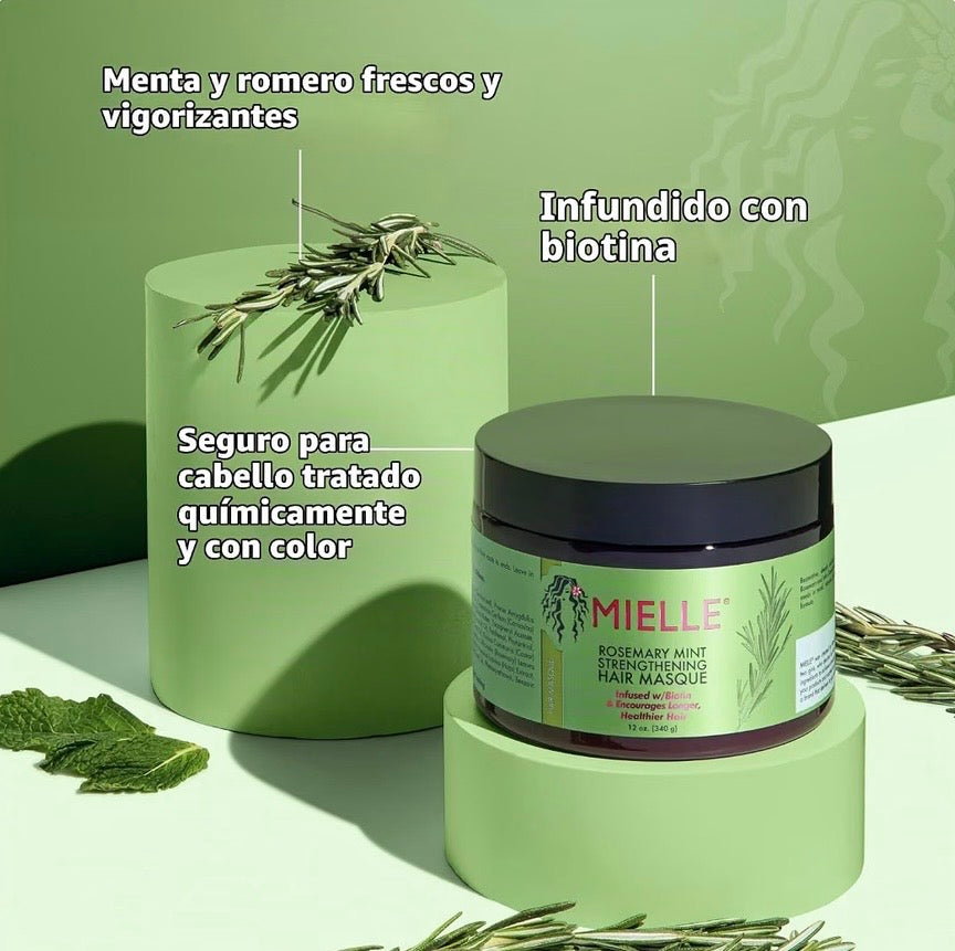 Mascarilla Capilar Mielle Romero y Menta – Hidratación y Fortalecimiento