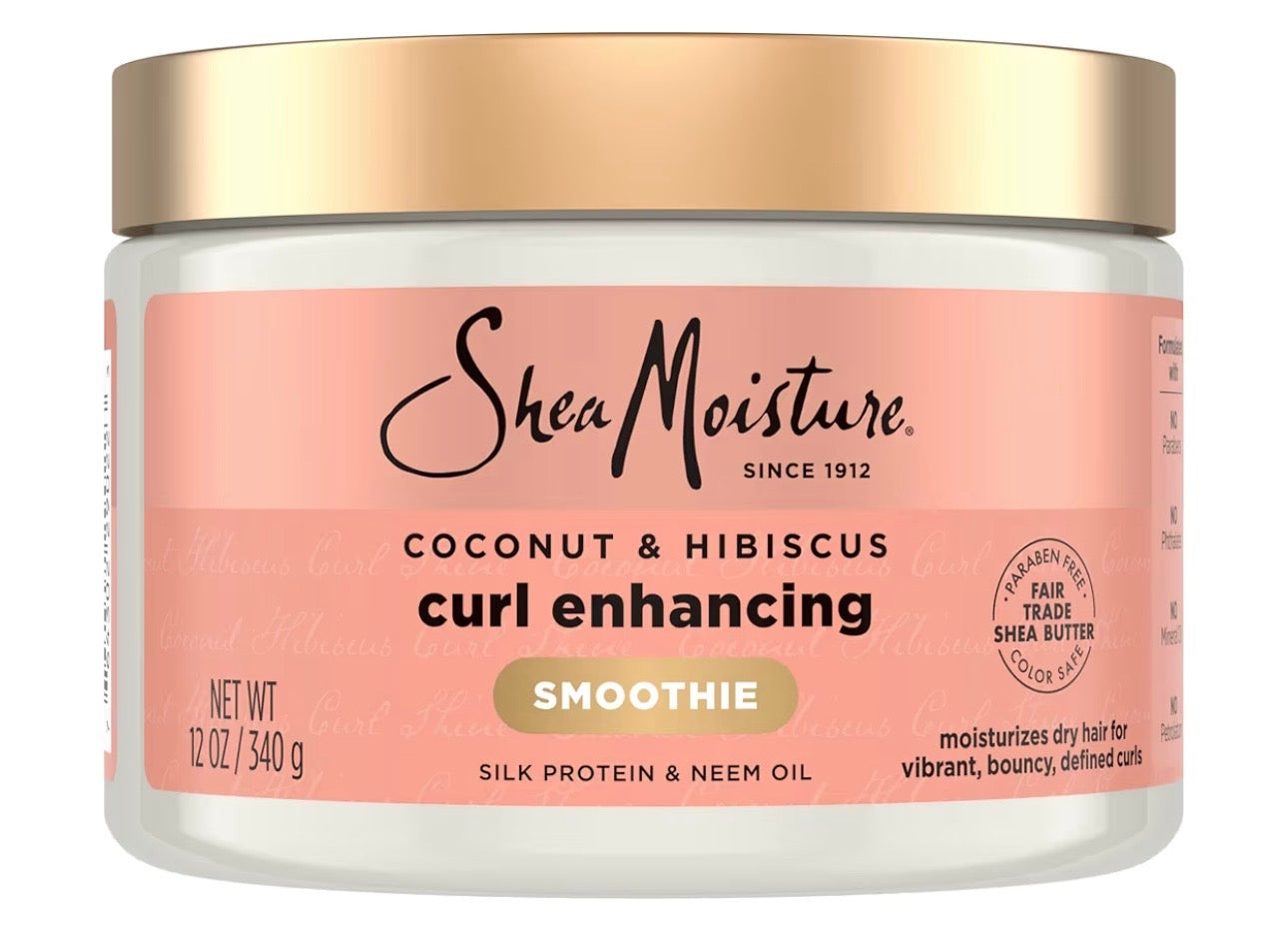 Shea Moisture Coconut & Hibiscus Curl Enhancing Smoothie – Crema Definidora e Hidratante para Rizos