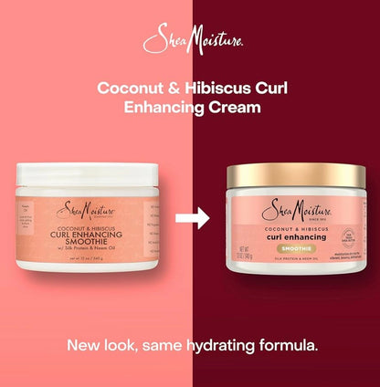 Shea Moisture Coconut & Hibiscus Curl Enhancing Smoothie – Crema Definidora e Hidratante para Rizos