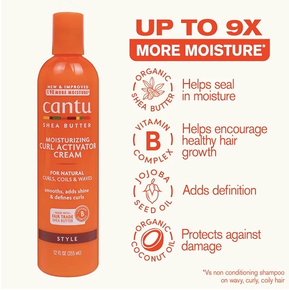 Activador de Rizos Cantu Shea Butter Curl Activator Cream – 12 oz