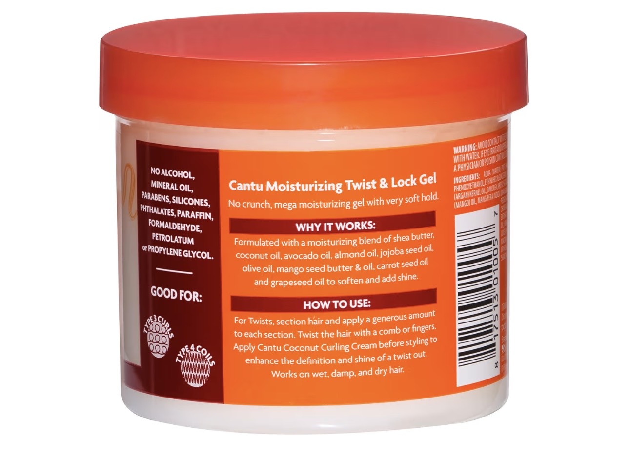 Gel Hidratante Cantu Twist & Lock – Definición y Control para Rizos