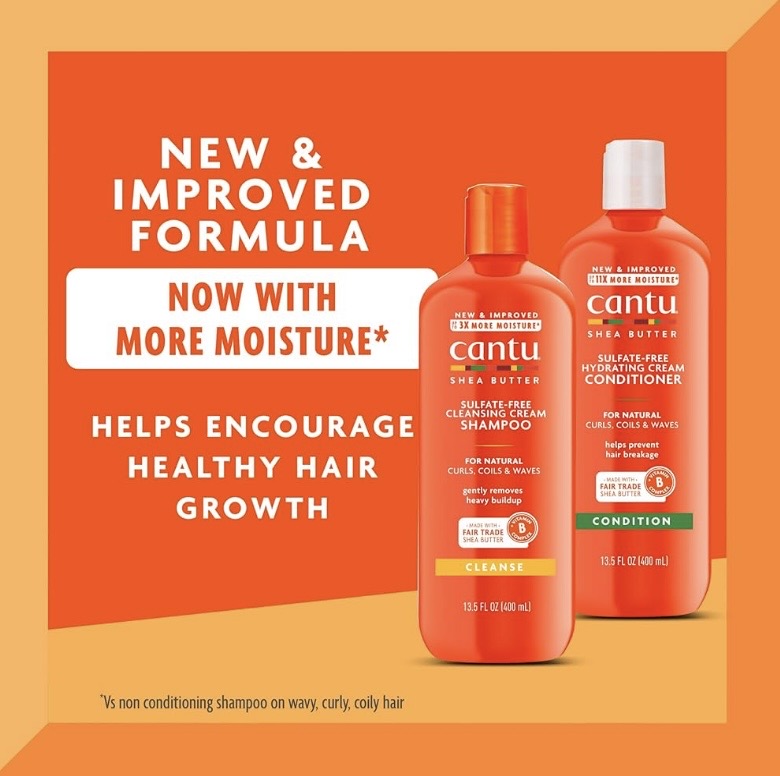 Cantu Shea Butter Sulfate-Free Shampoo& Conditioner Duo para Cabello Rizado (13.5 oz c/u)