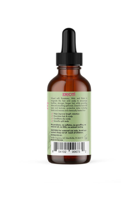 Aceite de Romero y Menta Mielle con Biotina para Cuero Cabelludo y Cabello – 2 oz (59 ml)