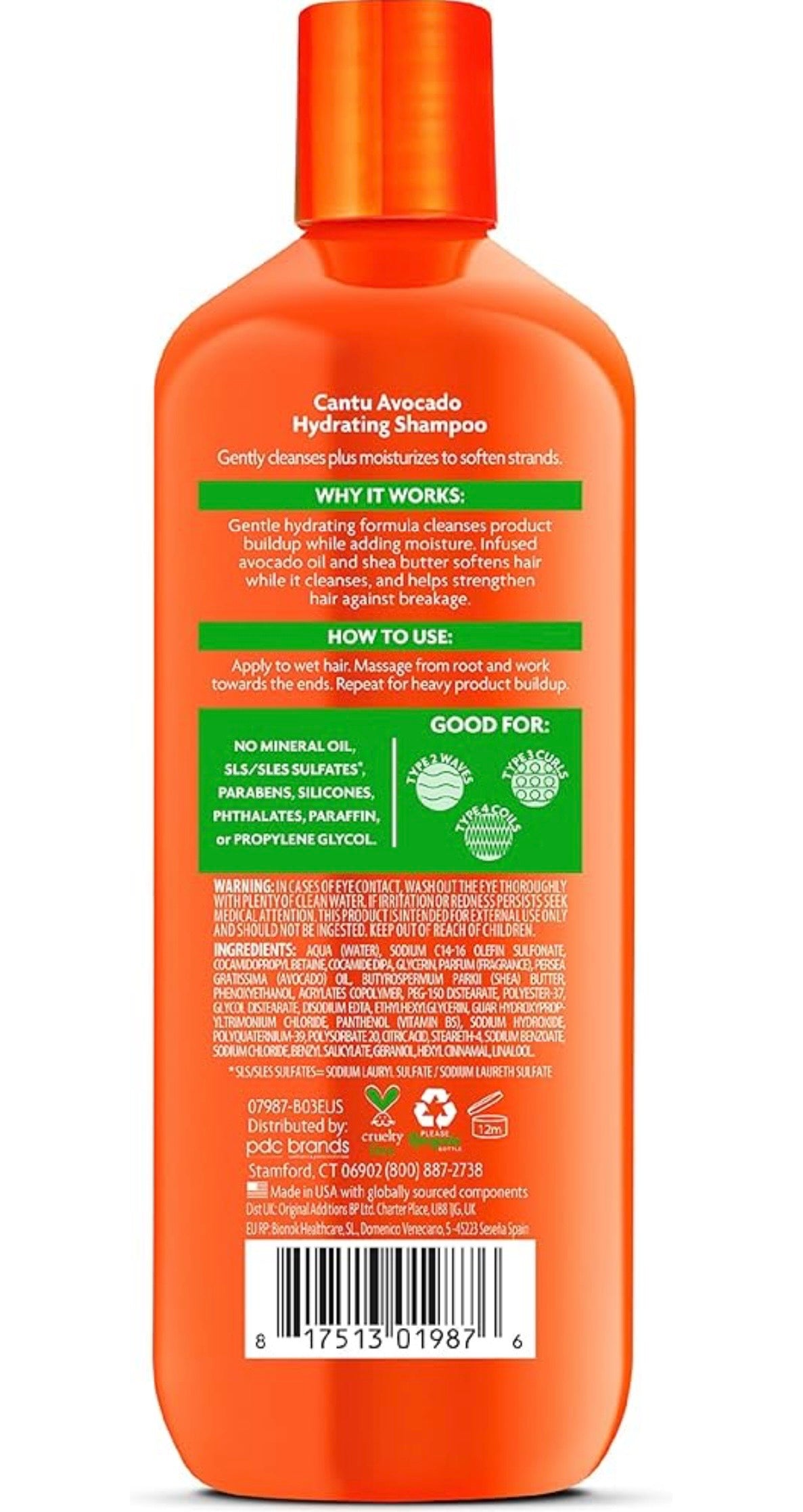 Cantu Avocado Hydrating Shampoo & Conditioner Duo – Hidratación y Suavidad para Rizos