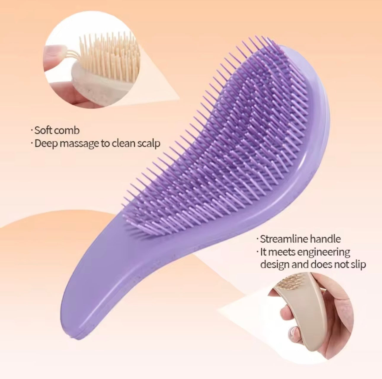 Cepillo Desenredante CurlyEase™ – Sin Tirones, Sin Frizz